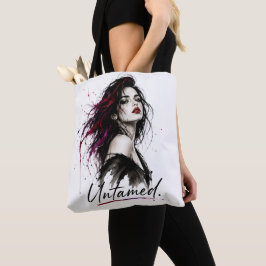 Bolsa de mano de algodón minimalista 'Indomable.'