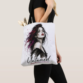 Bolsa de mano de algodón minimalista 'Indomable.'