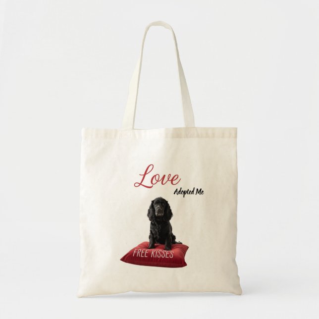 Bolsa de mano de amor por perro adoptado (Frente)