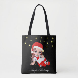 Bolsa de mano de ángel hada navideño adorable y es