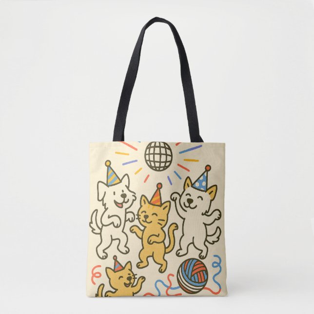Bolsa de mano de animales de fiesta (Anverso)