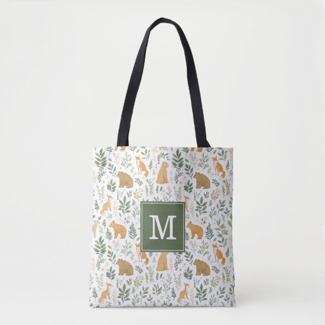 Bolsa de mano de Animales del Bosque (Anverso)