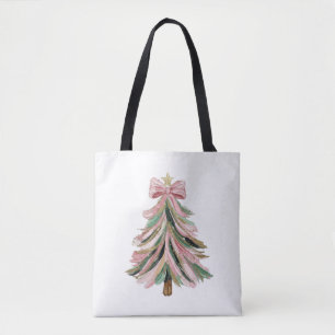 Bolsa de mano de árbol de Navidad de un solo trazo
