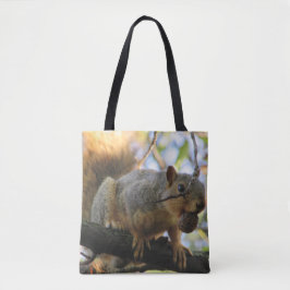 Bolsa de mano de ardilla linda de doble cara