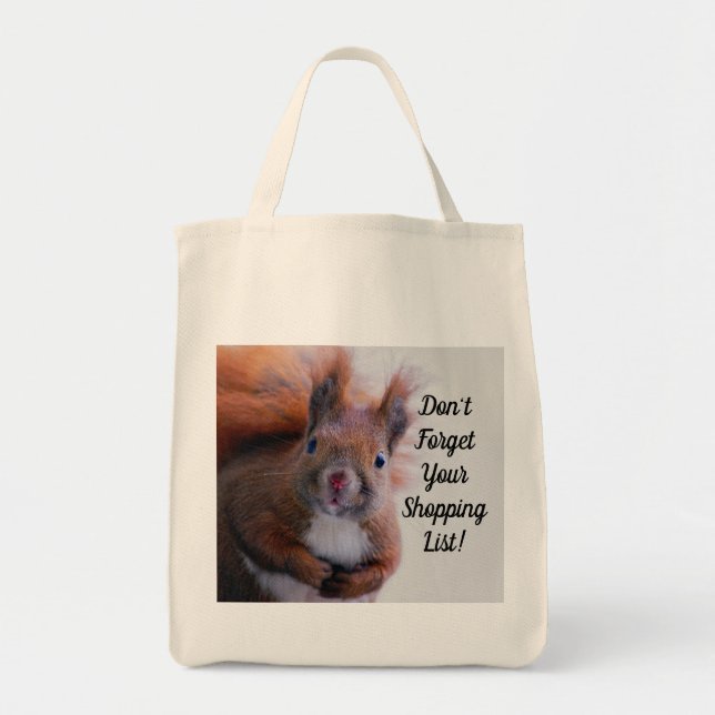 Bolsa de mano de ardilla No te olvides (Frente)