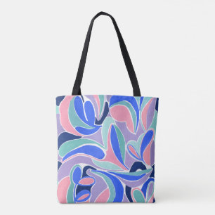 Bolsa de mano de arte abstracto moderno colorido