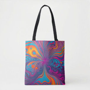 Bolsa de mano de arte de aerógrafo psicodélico col
