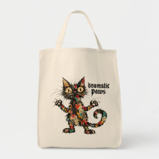 Bolsa de mano de arte de gato negro divertido 'Dra