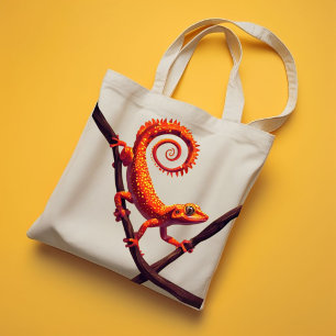 Bolsa de mano de arte de jungla de camaleón colori