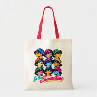 Bolsa de mano de arte pop colorida de verano