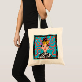 Bolsa de mano de arte popular inspirada en Frida v