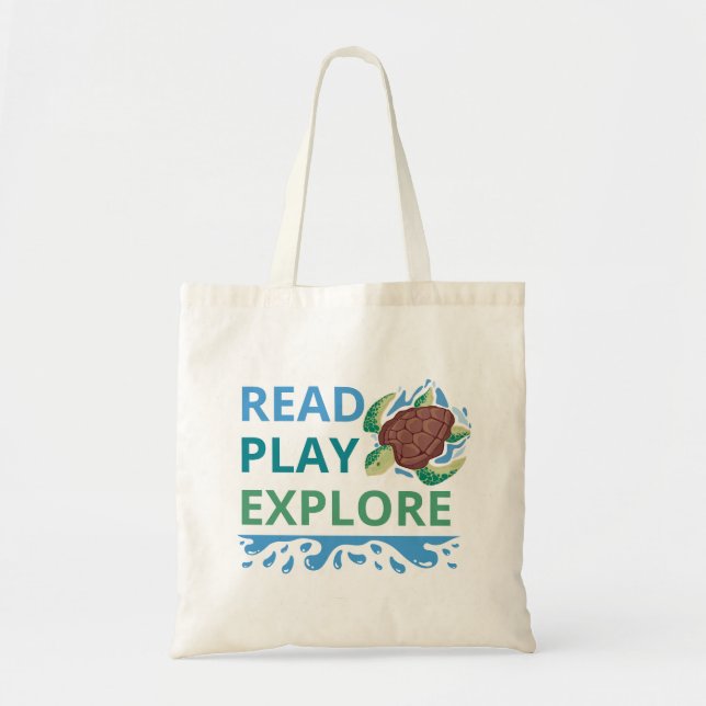 Bolsa de mano de biblioteca para niños Leer • Juga (Frente)
