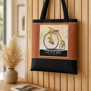 Bolsa de mano de bicicleta vintage   Disfruta el v