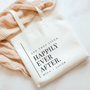 Bolsa de mano de bienvenida para boda Felices para