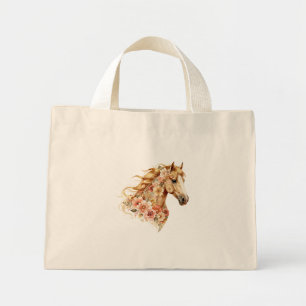 Bolsa de mano de caballo floral boho ecuestre