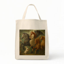 Bolsa de mano de caballos magníficos y ángel