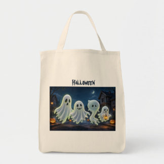 Bolsa de mano de calabaza de fantasma espeluznante