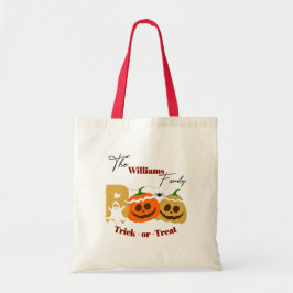 Bolsa de mano de calabaza espeluznante para truco 