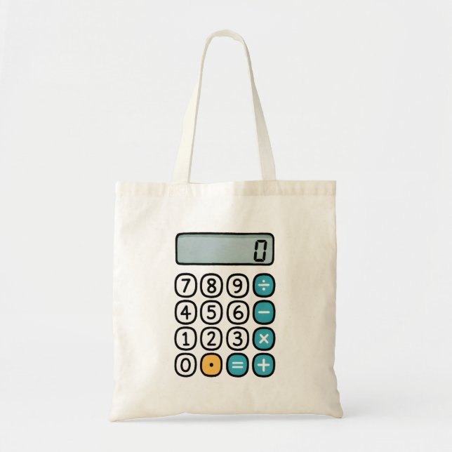 Bolsa de mano de calculadora matemática simple del (Frente)