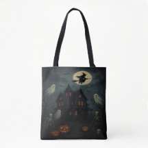 Bolsa de mano de Casa Embrujada de Halloween