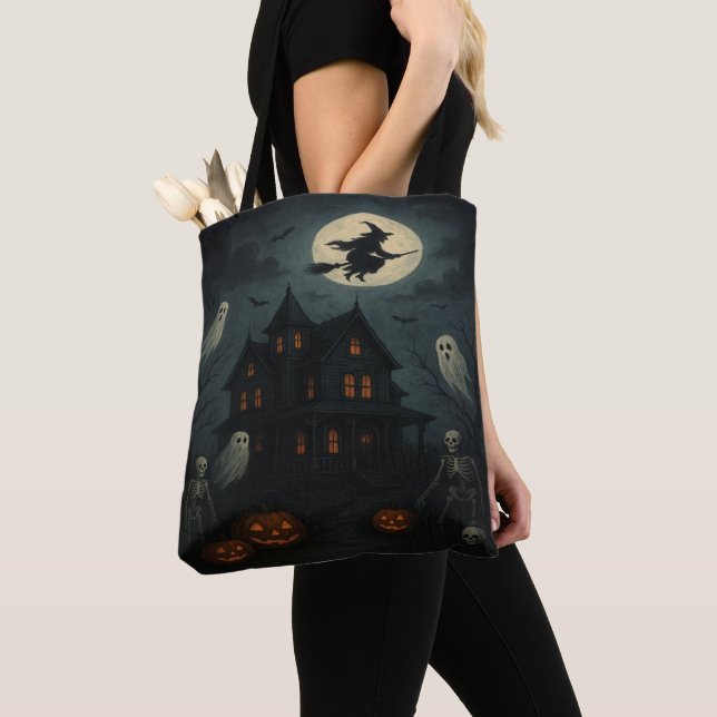 Bolsa de mano de Casa Embrujada de Halloween (Detalle)