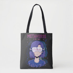 Bolsa de mano de chica de anime con gafas de reali