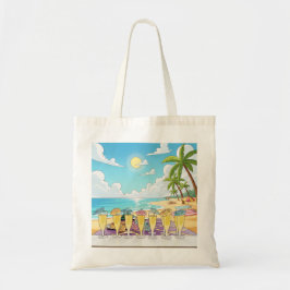 Bolsa de mano de cócteles junto a la playa
