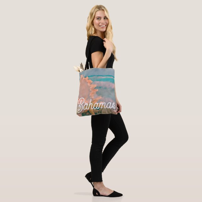 Bolsa de mano de conchas marinas y océano (Puesto)