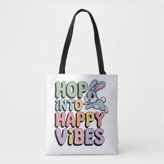 Bolsa de mano de conejito de Pascua Salta a Vibrac (Anverso)