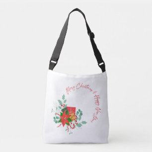 Bolsa de mano de corona de Feliz Navidad y Feliz A