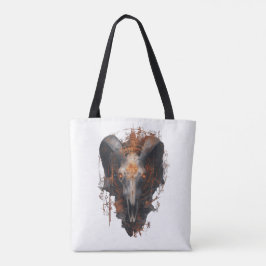 Bolsa de mano de cráneo de carnero ocultista steam