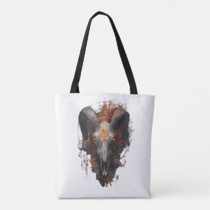 Bolsa de mano de cráneo de carnero ocultista steam