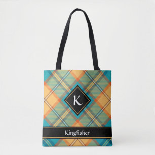 Bolsa de mano de cuadros Kingfisher