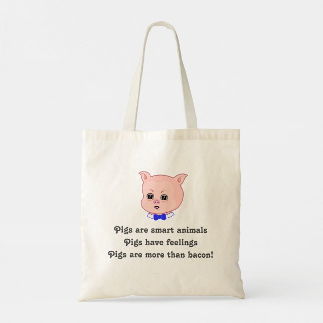 Bolsa de mano de dibujos animados de cerdo lindo (Reverso)