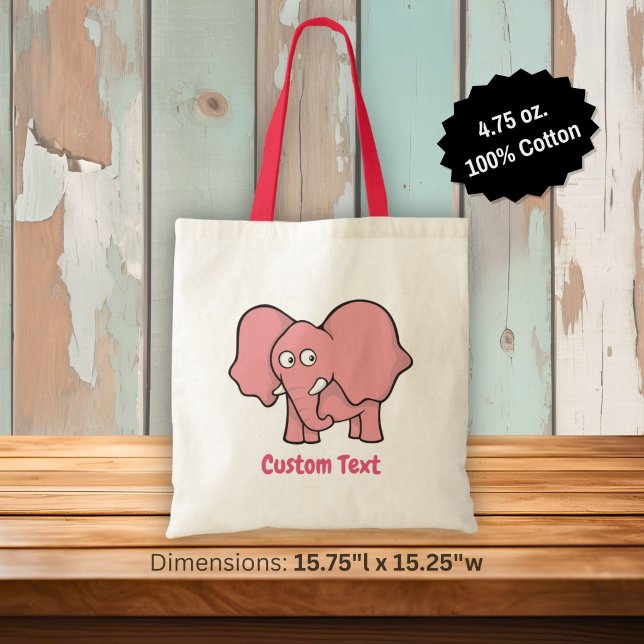 Bolsa de mano de dibujos animados de elefante rosa (Subido por el creador)
