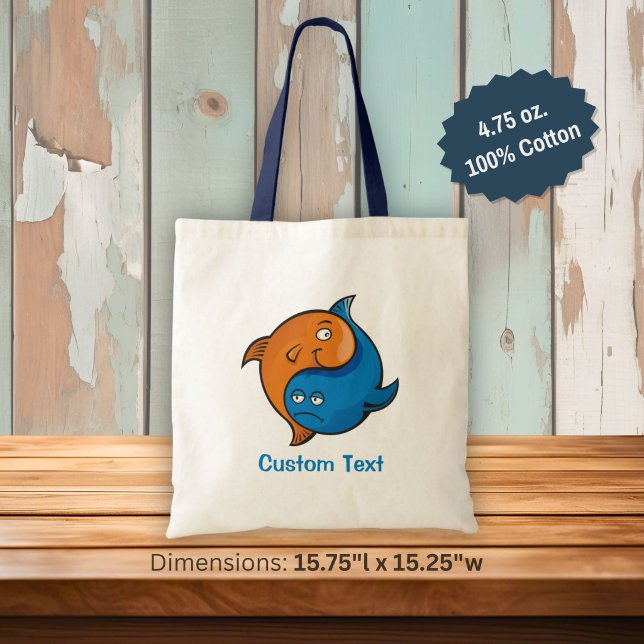 Bolsa de mano de dibujos animados de pez Yin Yang (Subido por el creador)