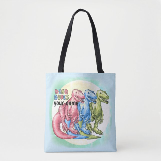 Bolsa de mano de dinosaurios Dino Dudes (Anverso)