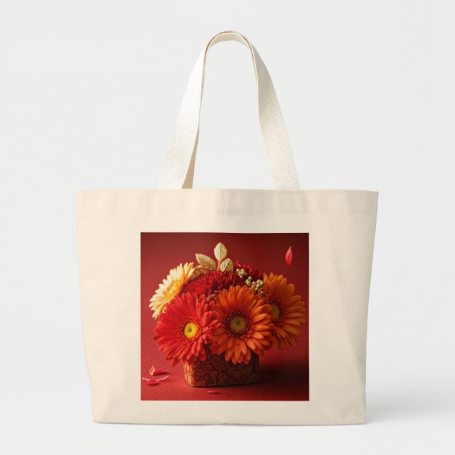 Bolsa de mano de diseño de flor (Frente)