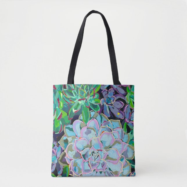 Bolsa de mano de dos caras de Suculentas (Anverso)