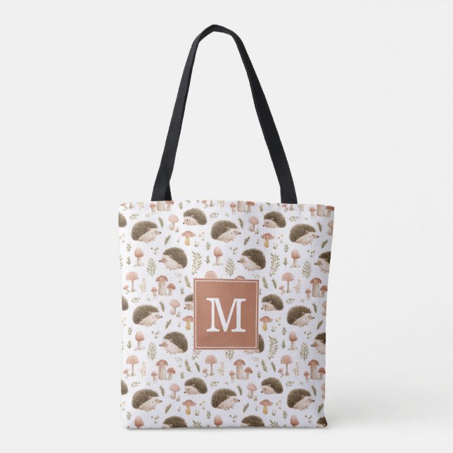 Bolsa de mano de erizos y setas (Reverso)