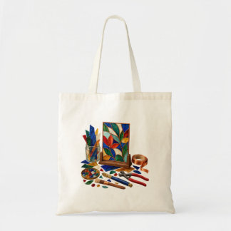 Bolsa de mano de estudio de jardín de vidrio teñid
