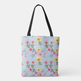 Bolsa de mano de flores botánicas primaverales col