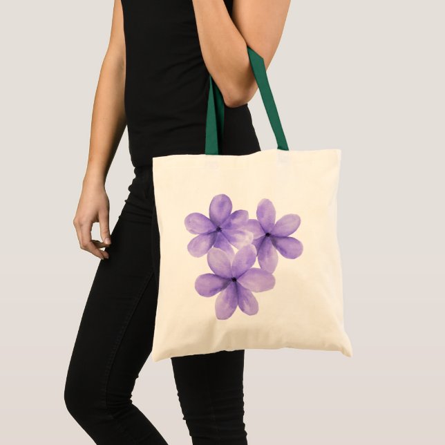 Bolsa de mano de flores de acuarela blanca de marc (Anverso (producto))
