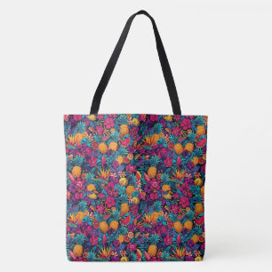 Bolsa de mano de flores de frutas tropicales de ne
