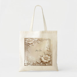 Bolsa de mano de flores de marfil