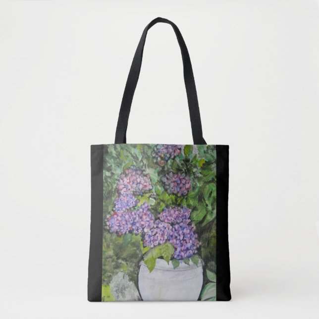 Bolsa de mano de flores Hortensias (Anverso)