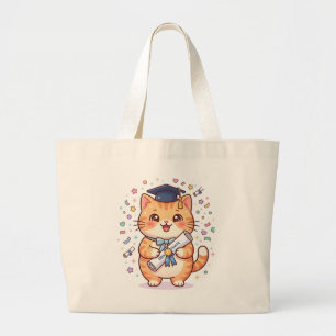 Bolsa de mano de gato de graduación Kawaii linda