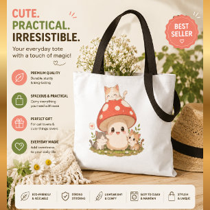 Bolsa de mano de gato de hongo lindo – Mu de Kawai