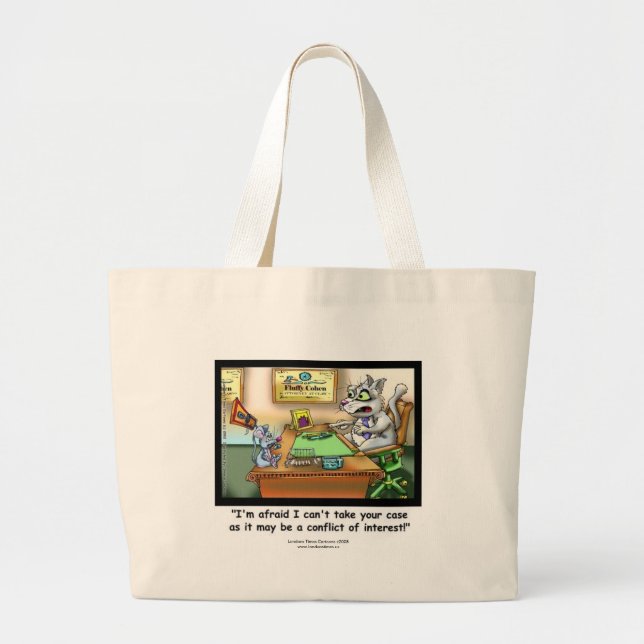 Bolsa de mano de Gato Divertido y Abogado (Frente)