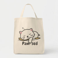 Bolsa de mano de gato lindo dormido – Bolsa de alg